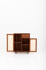 Live Edge Rattan Cabinet with Door & Drawer