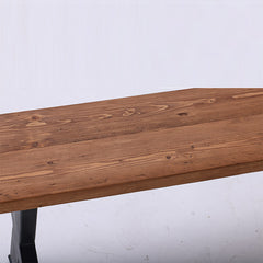 Reclaimed Wood Bench with X-Legs