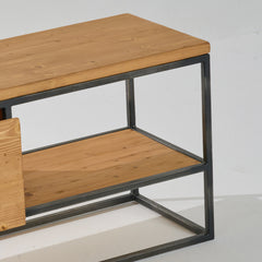 TV Unit with One Drawer Reclaimed Wood