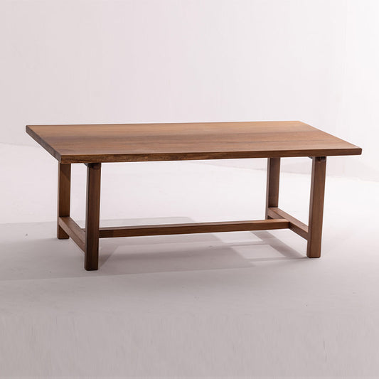 Live Edge Wood Dining Table with Wooden Legs