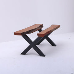 Exotic Dining with X-Metal Legs (With Glass)