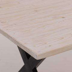 Reclaimed Wood Dining Table with Bench (White)