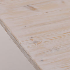 Reclaimed Wood Dining Table with Bench (White)