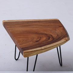 Live Edge Suar Wood Coffee Table with Hairpin Legs