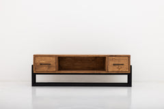 TV Unit with 2 Drawers & Shelf (Reclaimed Wood)