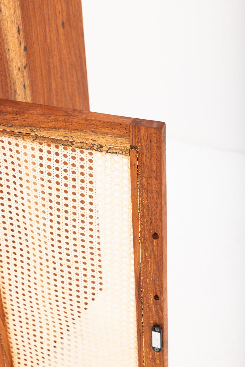 Live Edge Rattan Cabinet with Door & Drawer