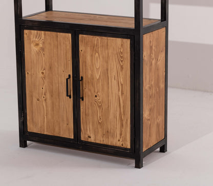 Manhattan Pinewood Bookshelf with Two Doors