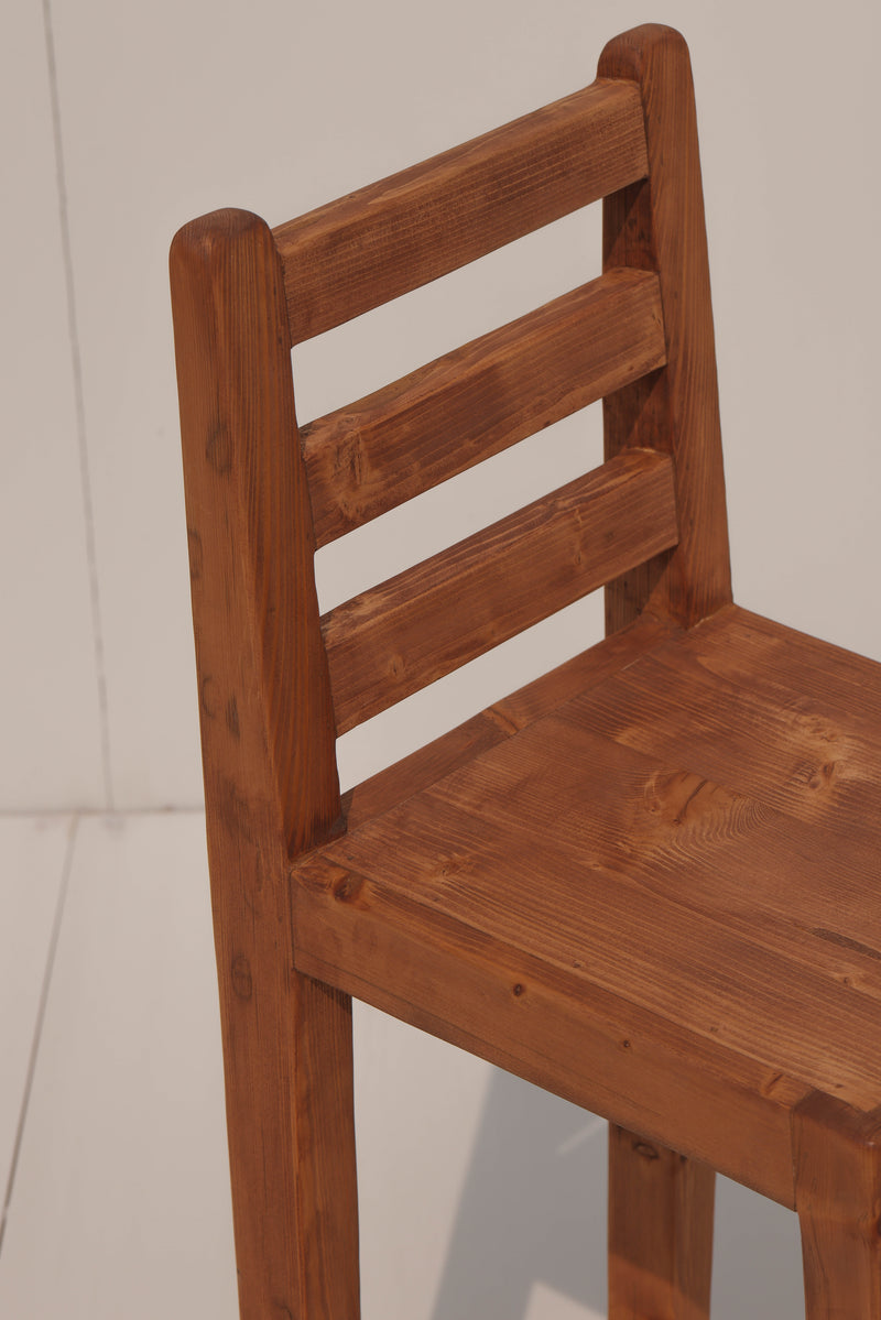 PINE WOOD HIGH BAR CHAIR