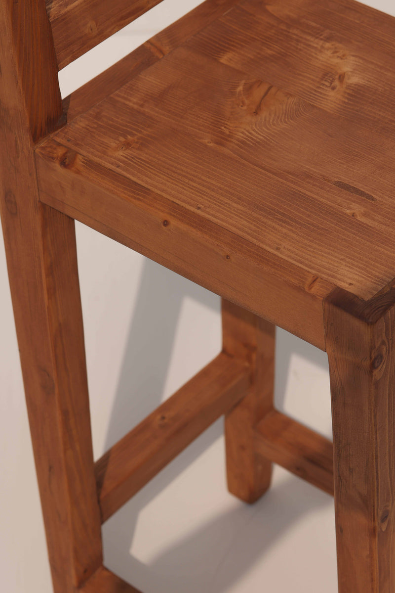 PINE WOOD HIGH BAR CHAIR