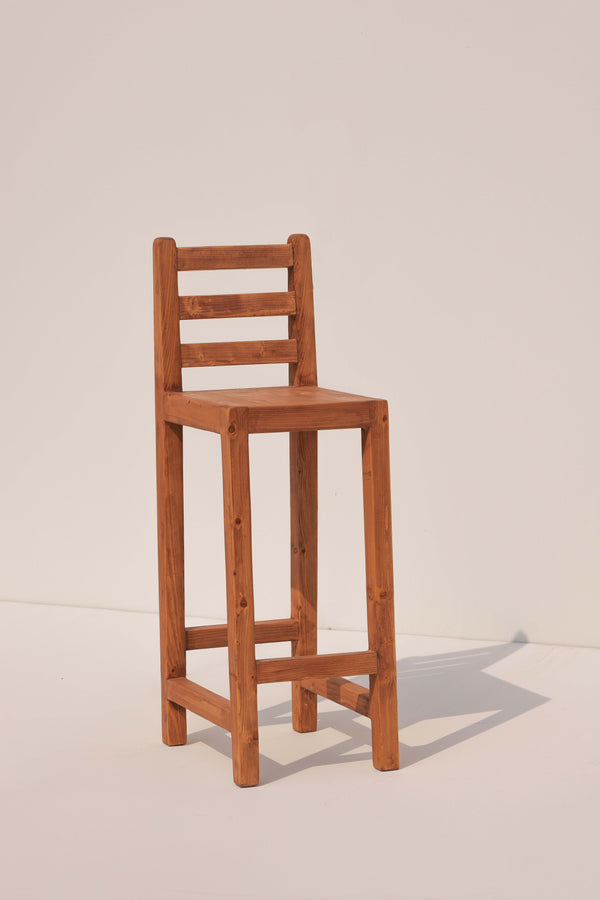 PINE WOOD HIGH BAR CHAIR