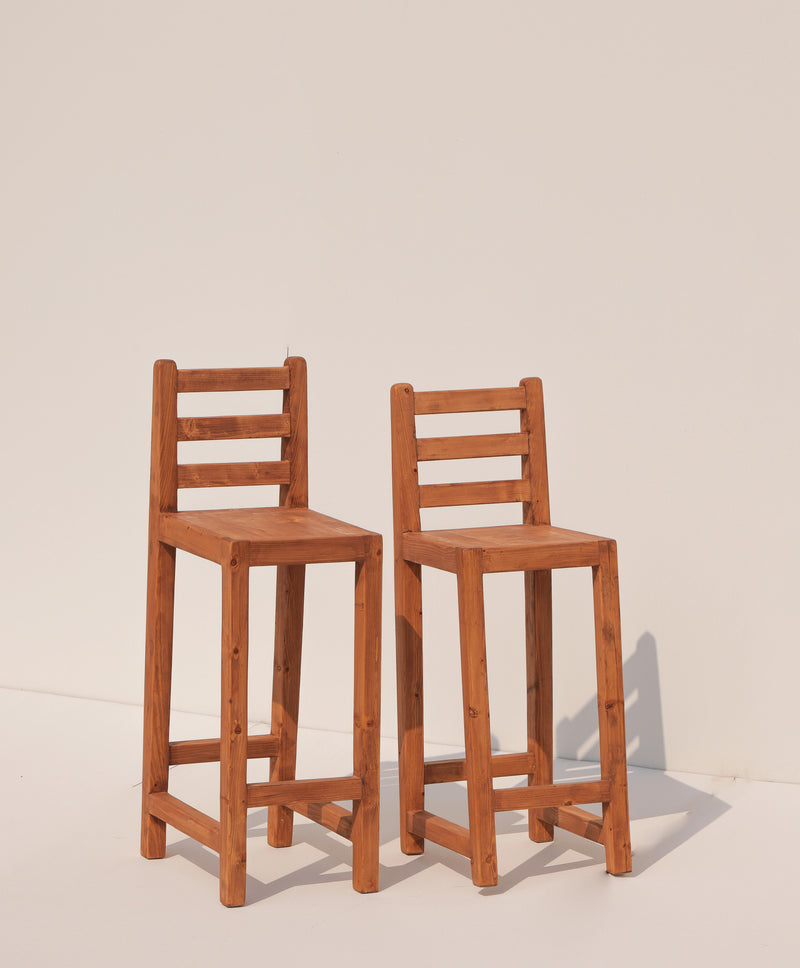 PINE WOOD HIGH BAR CHAIR