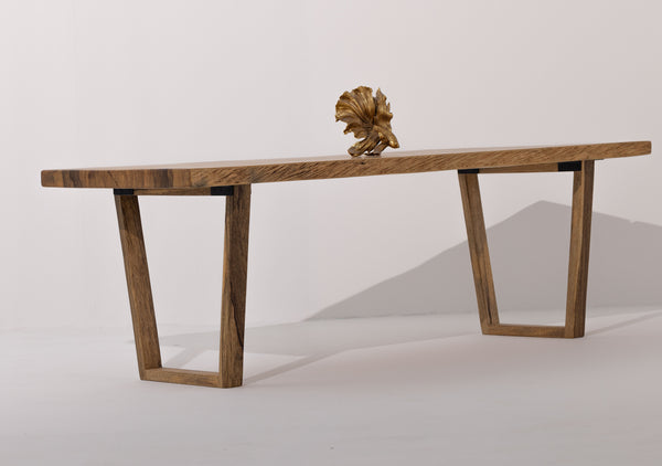 WOODEN LIVE EDGE DINING TABLE