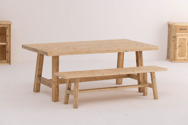 FARM STYLE DINING TABLE AND BENCH