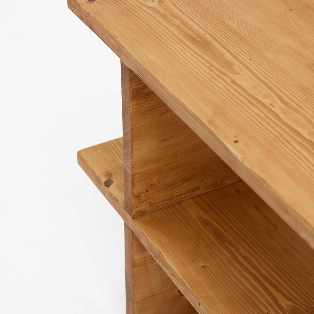 Minimalist All-Wood Multi-Tier TV Unit