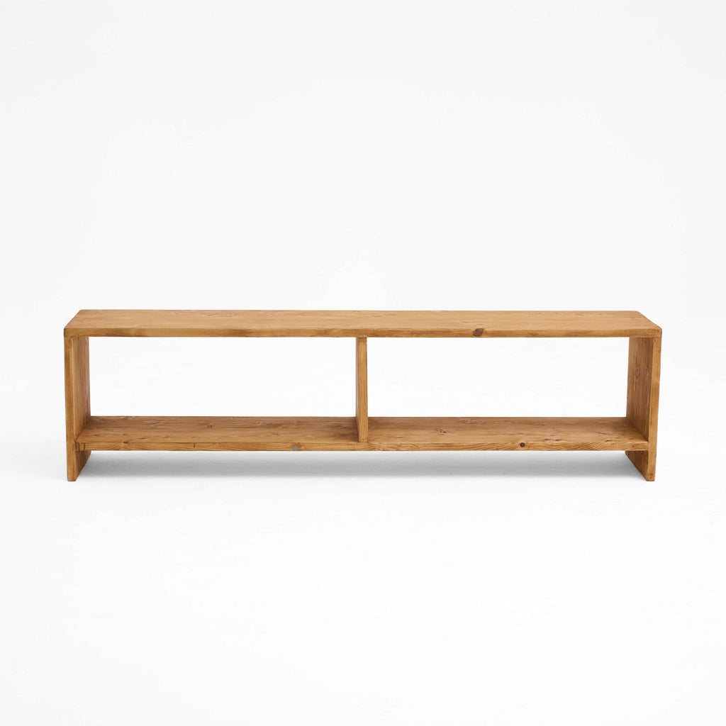 Long All-Wood Open Box TV Unit