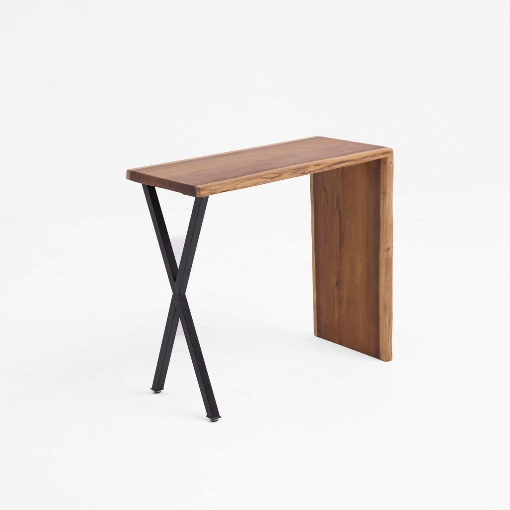 High Bar Table with Industrial X-Legs