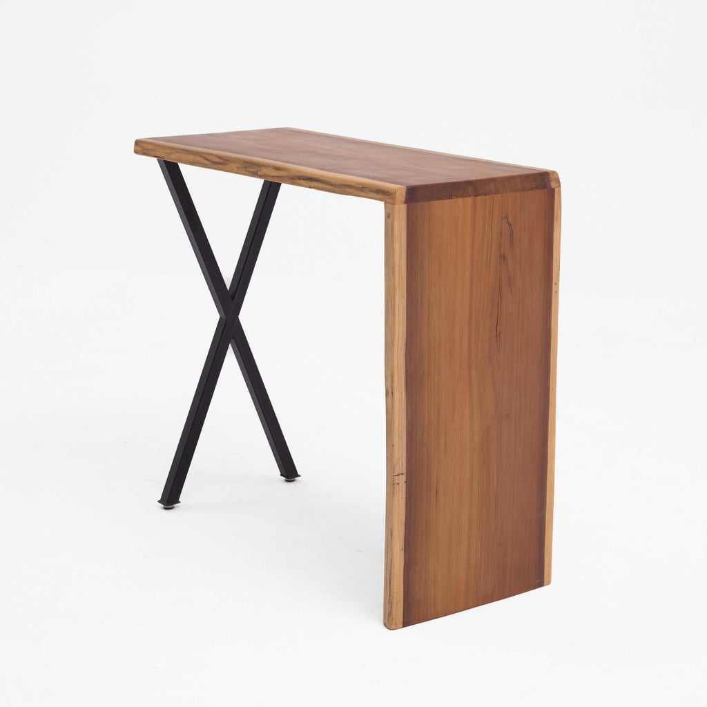 High Bar Table with Industrial X-Legs