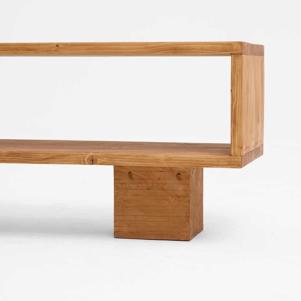 Asymmetric TV Unit With Black Metal Frame