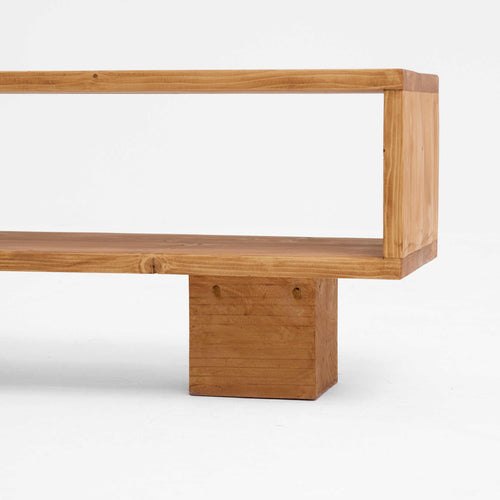 Asymmetric TV Unit With Black Metal Frame