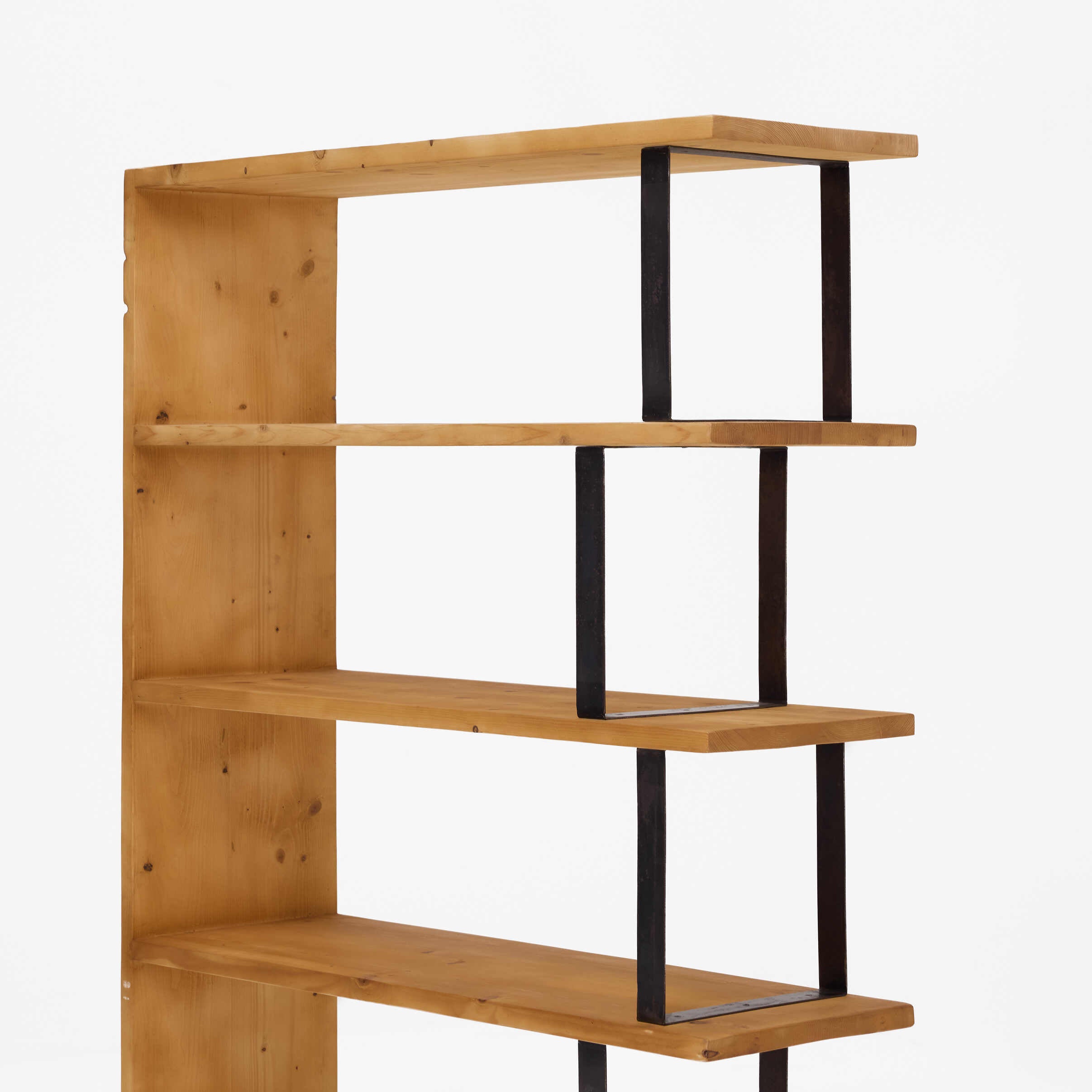 Multi-Tier Bookshelf with Black Metal Frame