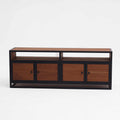 Industrial TV Unit with Black Metal Frame