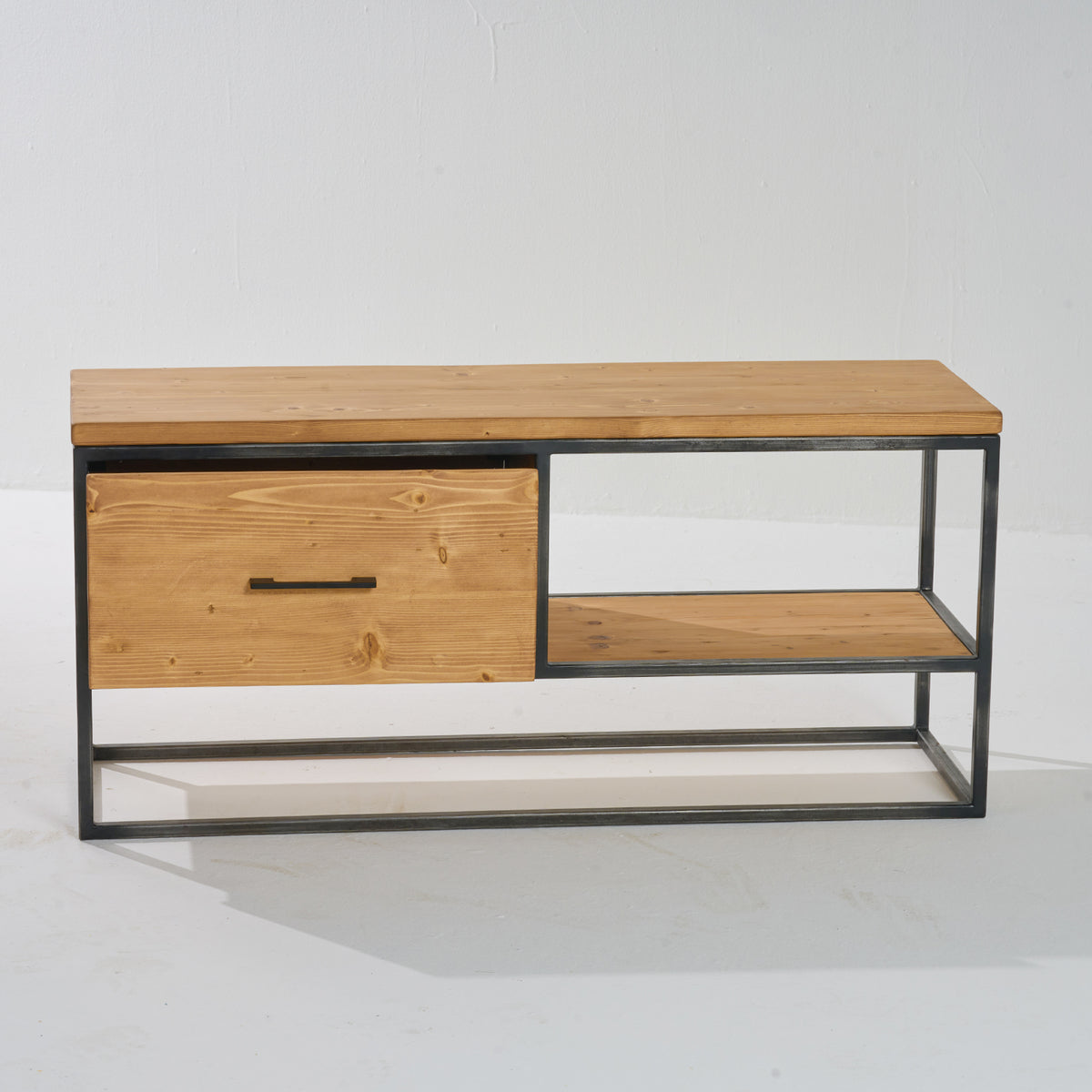 TV Unit with One Drawer Reclaimed Wood