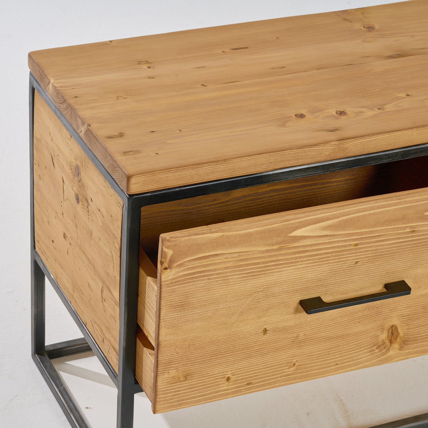 TV Unit with One Drawer Reclaimed Wood