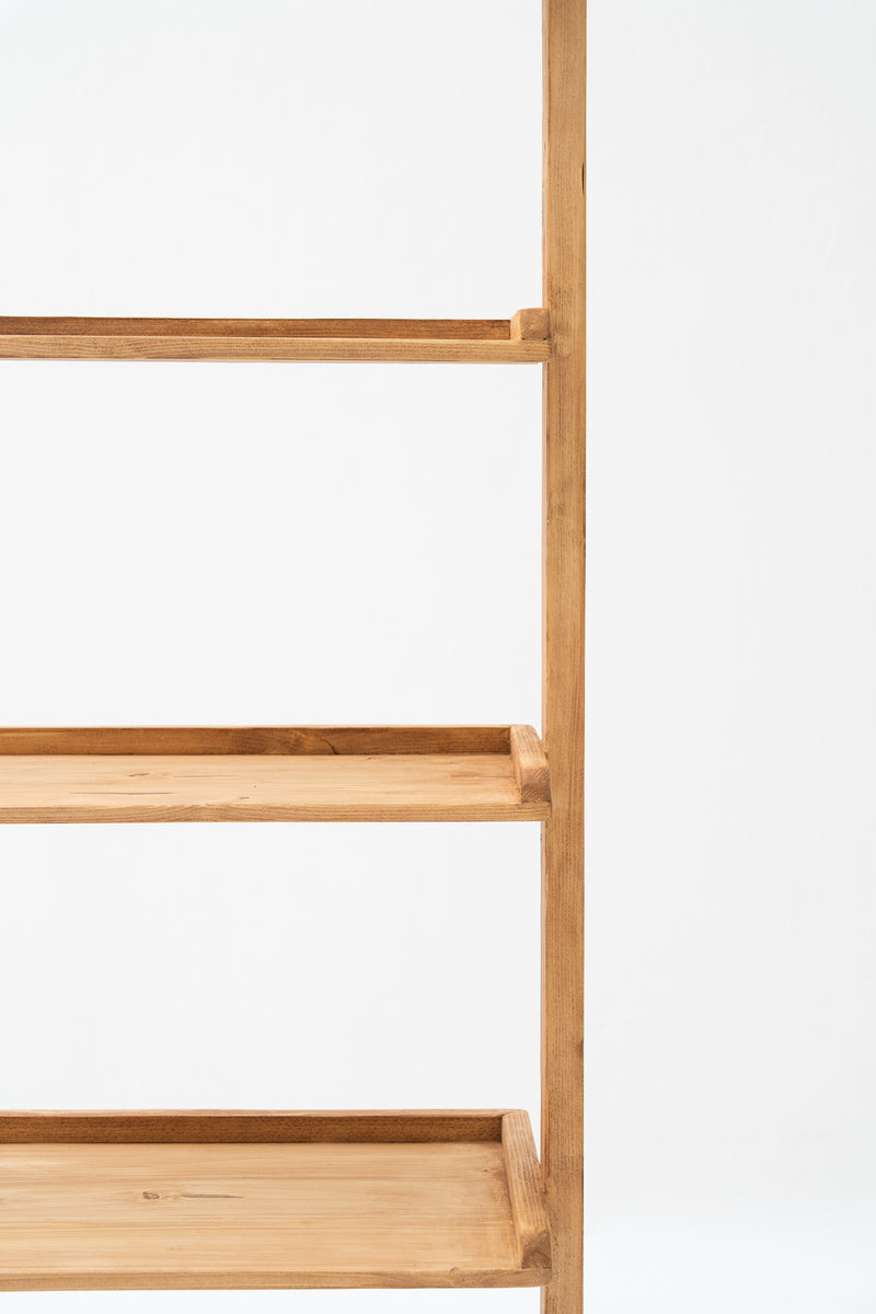 PINE WOOD LADDER SHELF