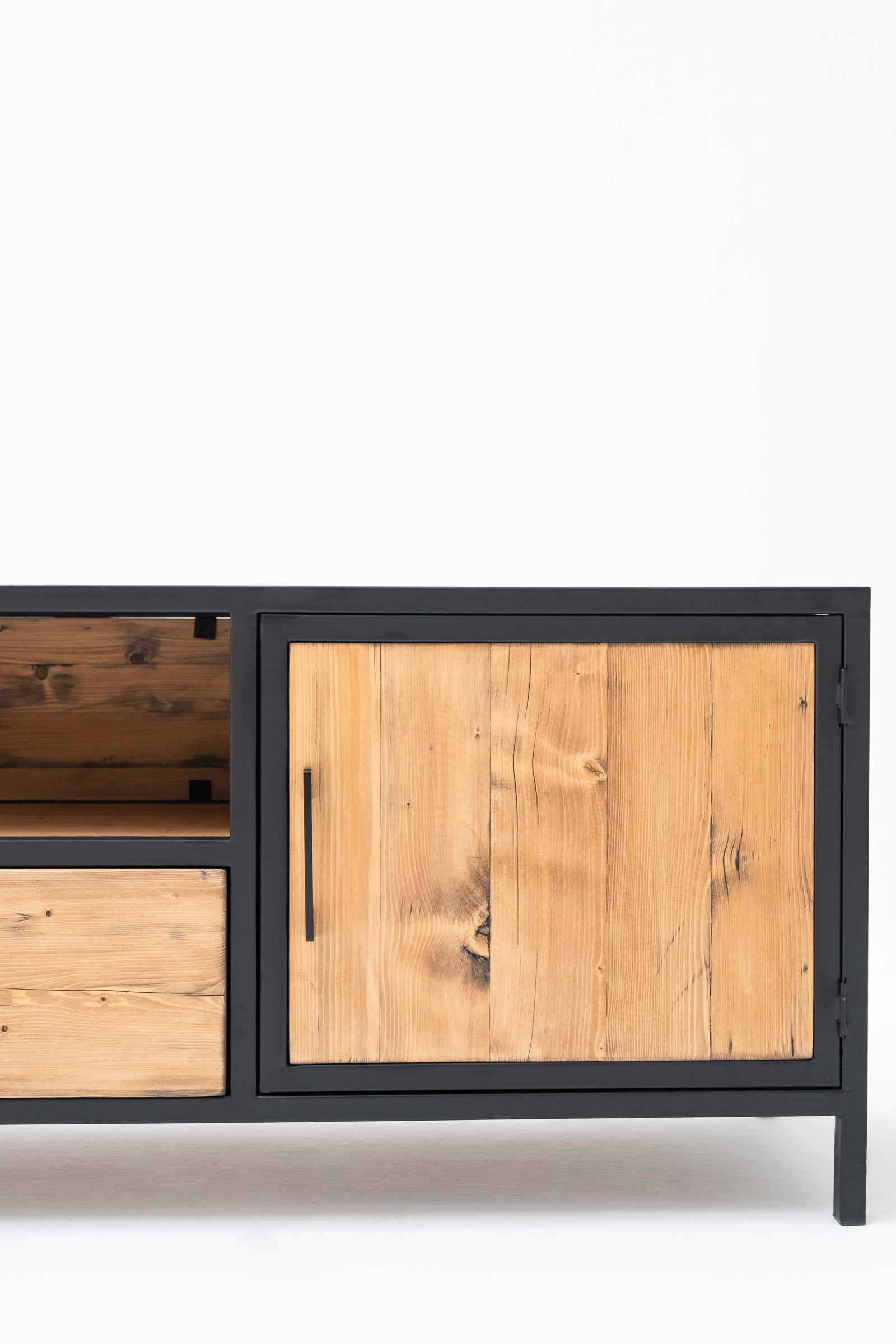 TV Unit Reclaimed Wood with 1 Drawer and 2 Doors
