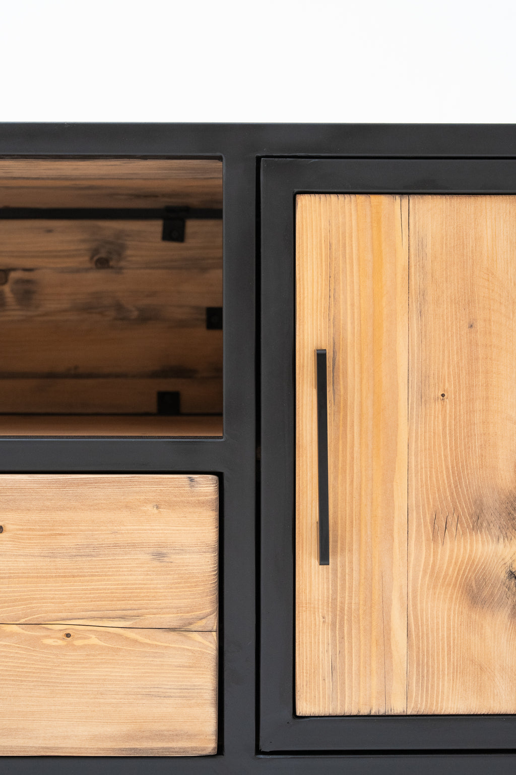 TV Unit Reclaimed Wood with 1 Drawer and 2 Doors