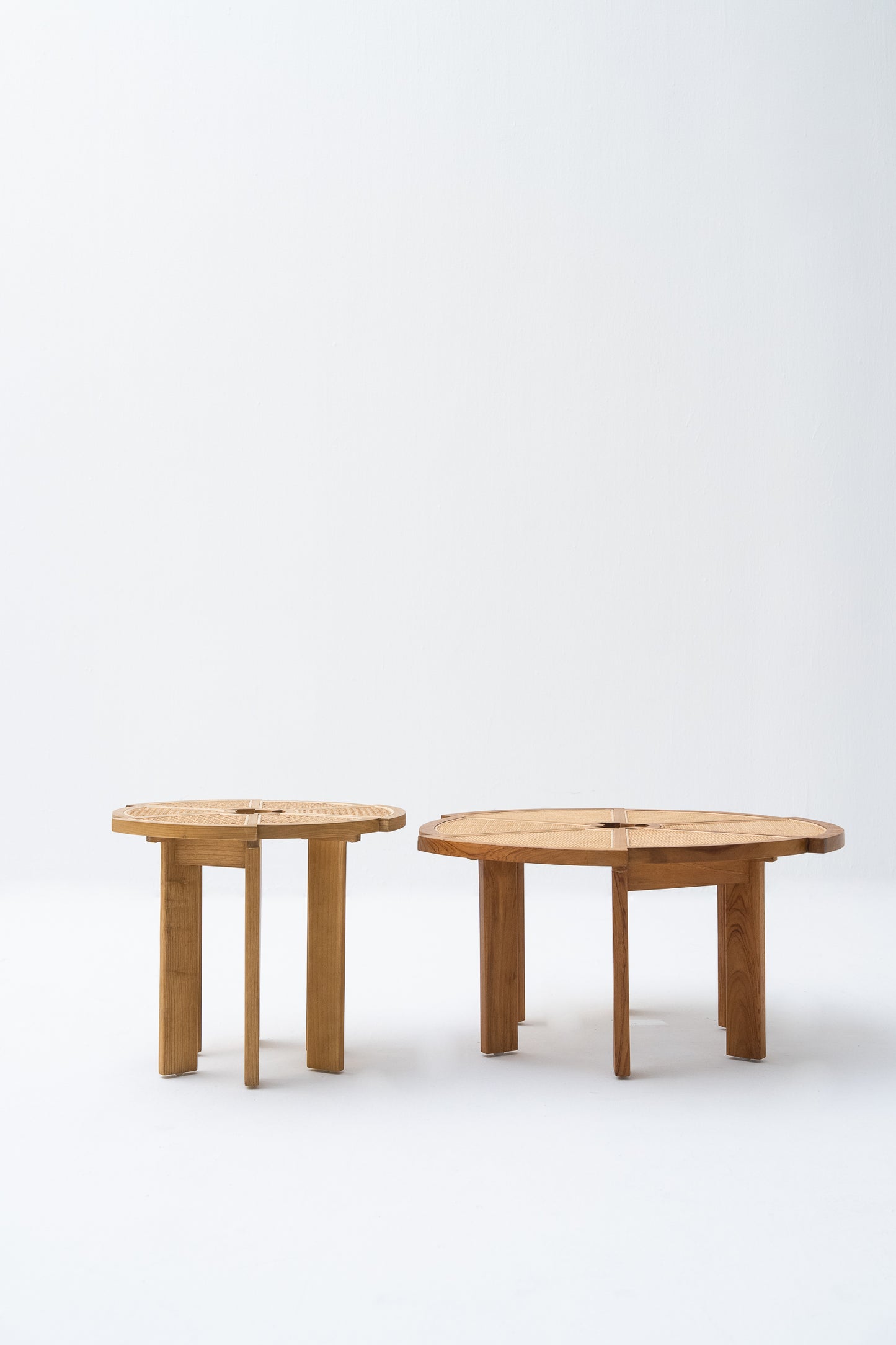Teakwood Coffee Table with Rattan