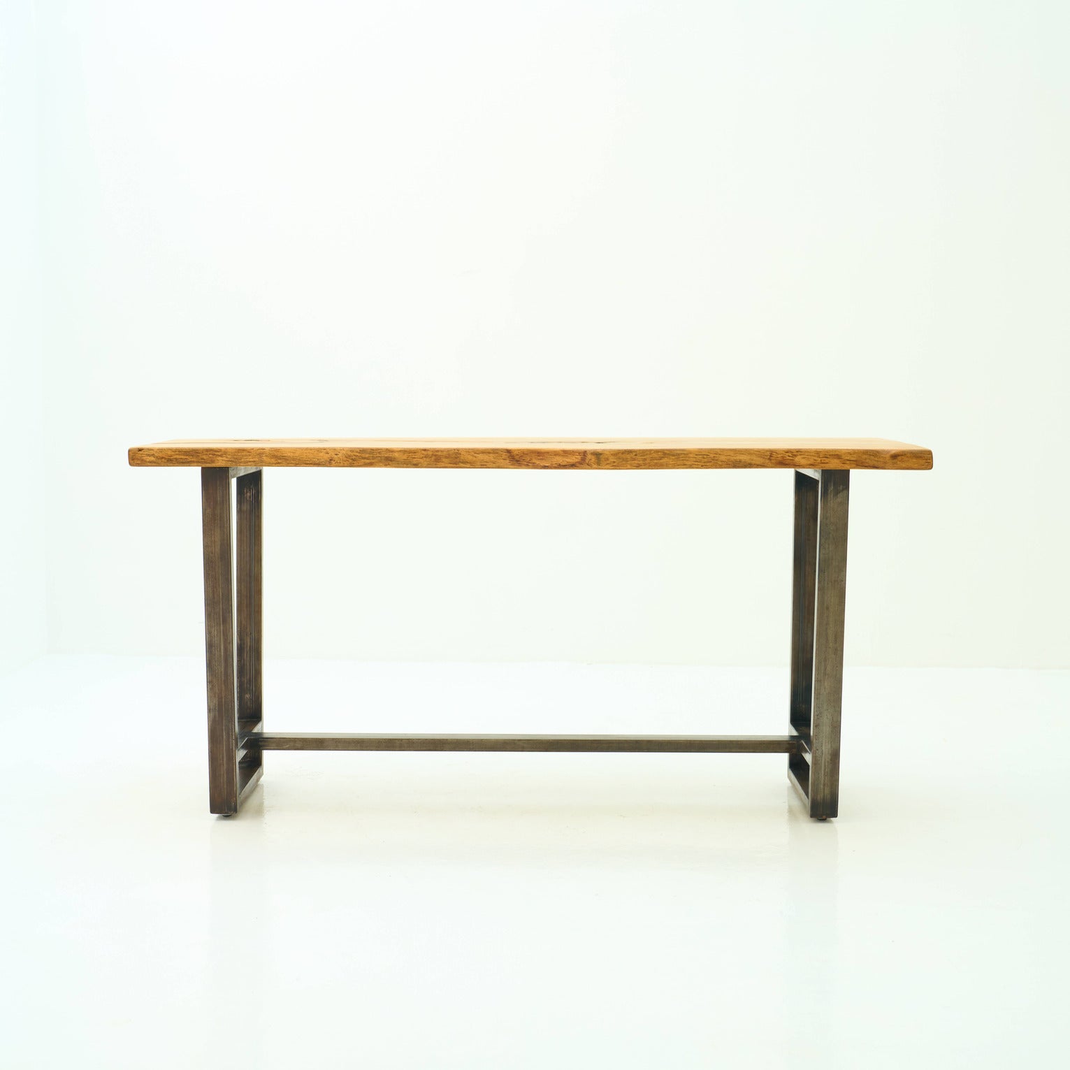 Live Edge High Bar Table with Metal Legs