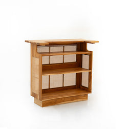 BAR CABINET WITH RATTAN