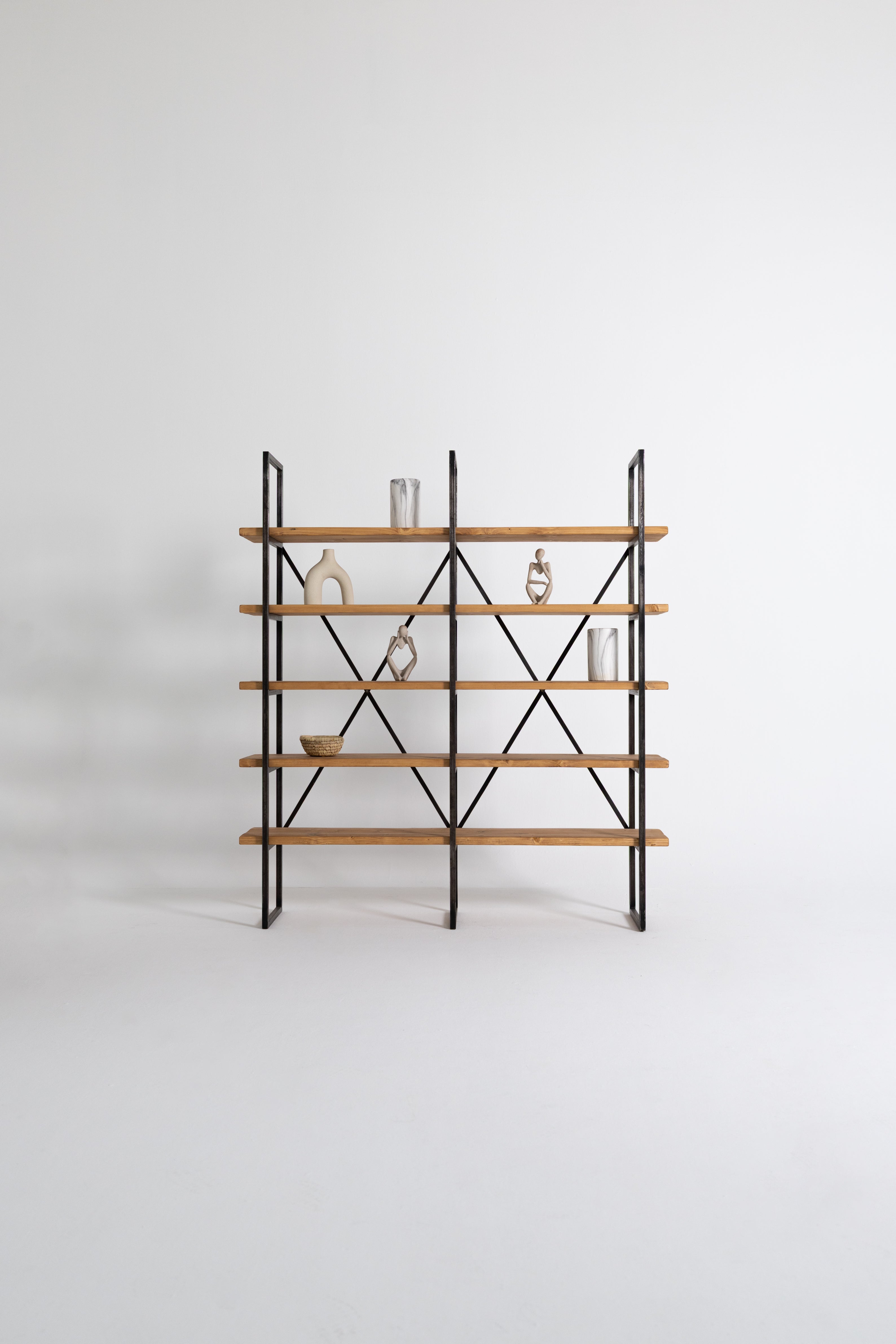 Double X Shelf Unit
