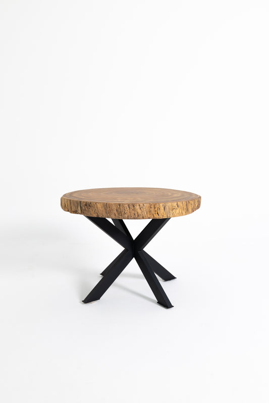 Live Edge Dining Table with Criss Cross Legs