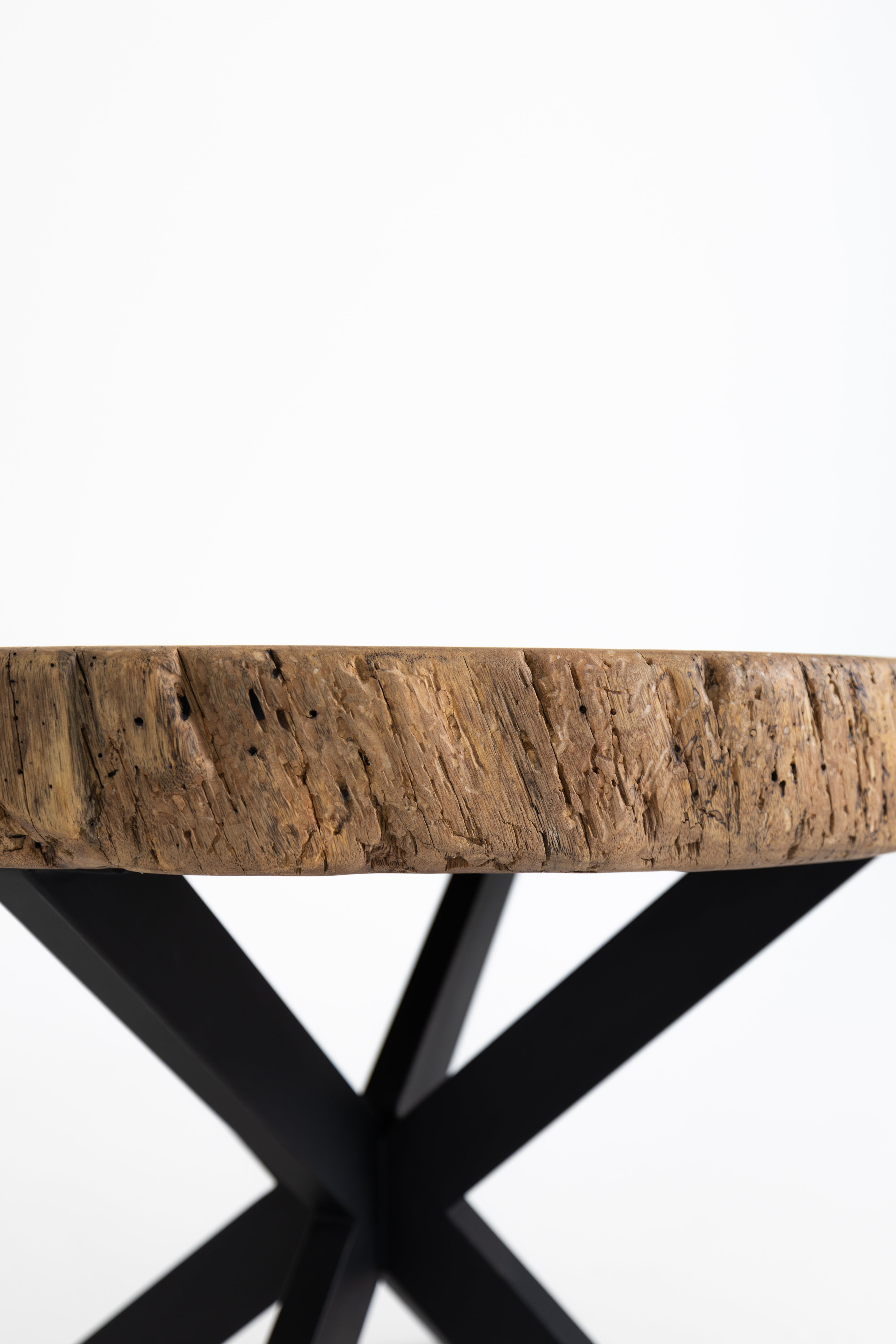 Live Edge Dining Table with Criss Cross Legs