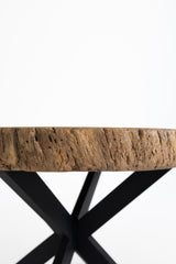 Live Edge Dining Table with Criss Cross Legs