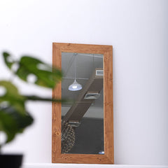 Reclaimed Wood Rectangular Wall Mirror with Wooden Frame