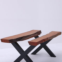 Exotic Dining with X-Metal Legs (With Glass)