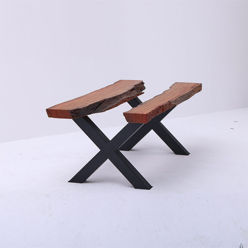 Exotic Dining with X-Metal Legs (With Glass)