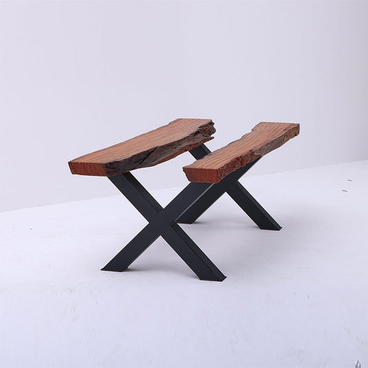 Exotic Dining with X-Metal Legs (With Glass)