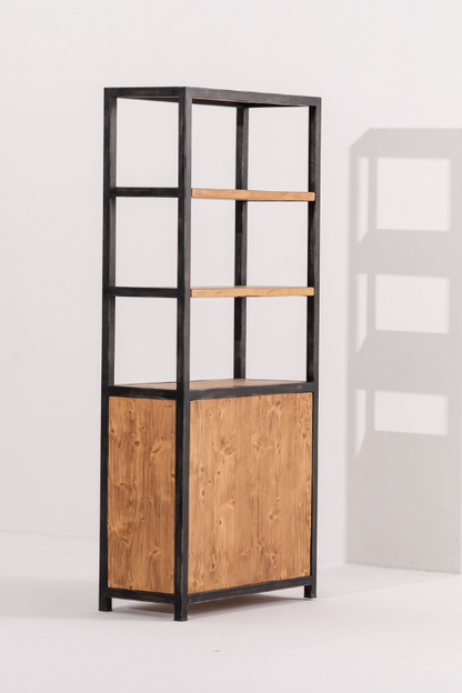 Manhattan Pinewood Bookshelf with Two Doors
