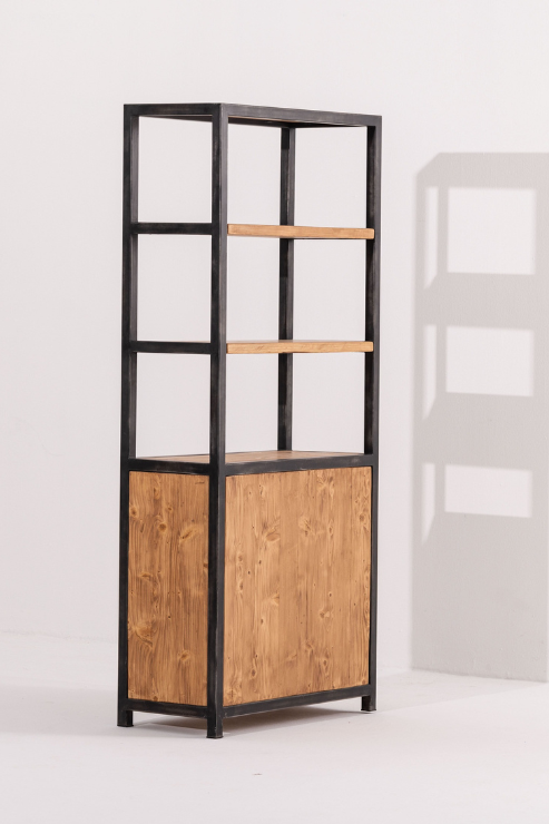 Manhattan Pinewood Bookshelf with Two Doors