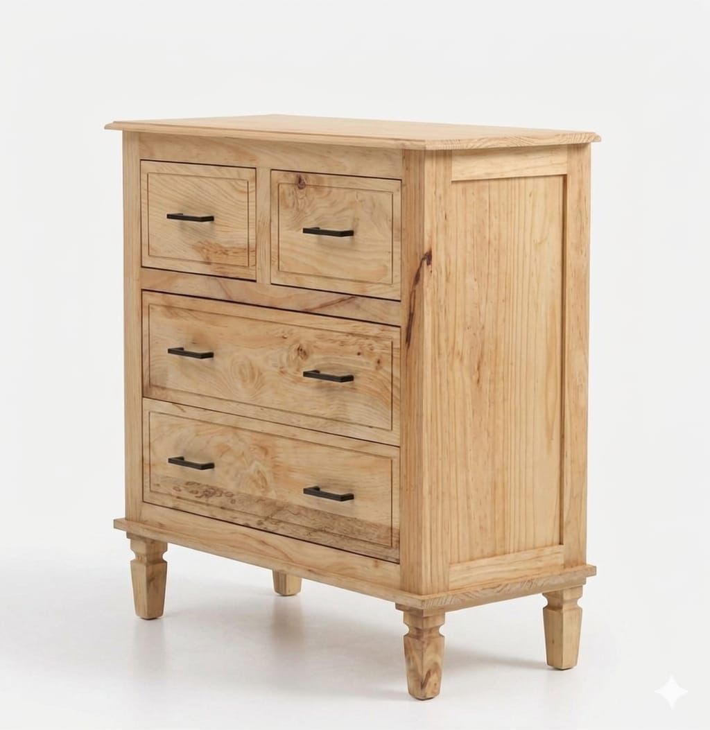 Wooden Cabinet with 4 Drawers