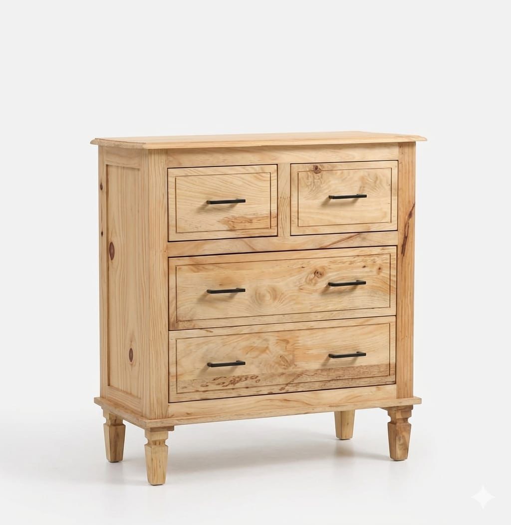 Wooden Cabinet with 4 Drawers