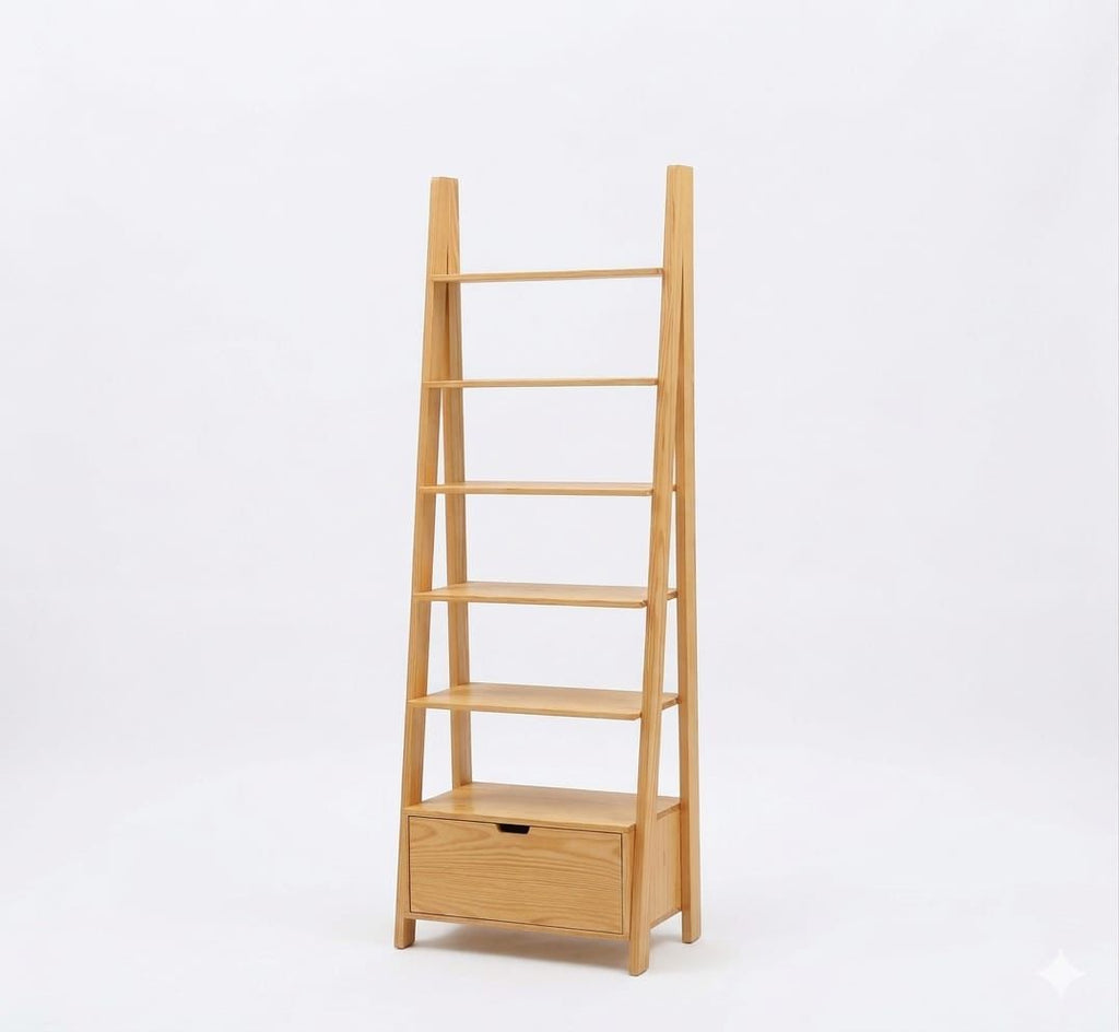 Wooden Ladder Book Shelf