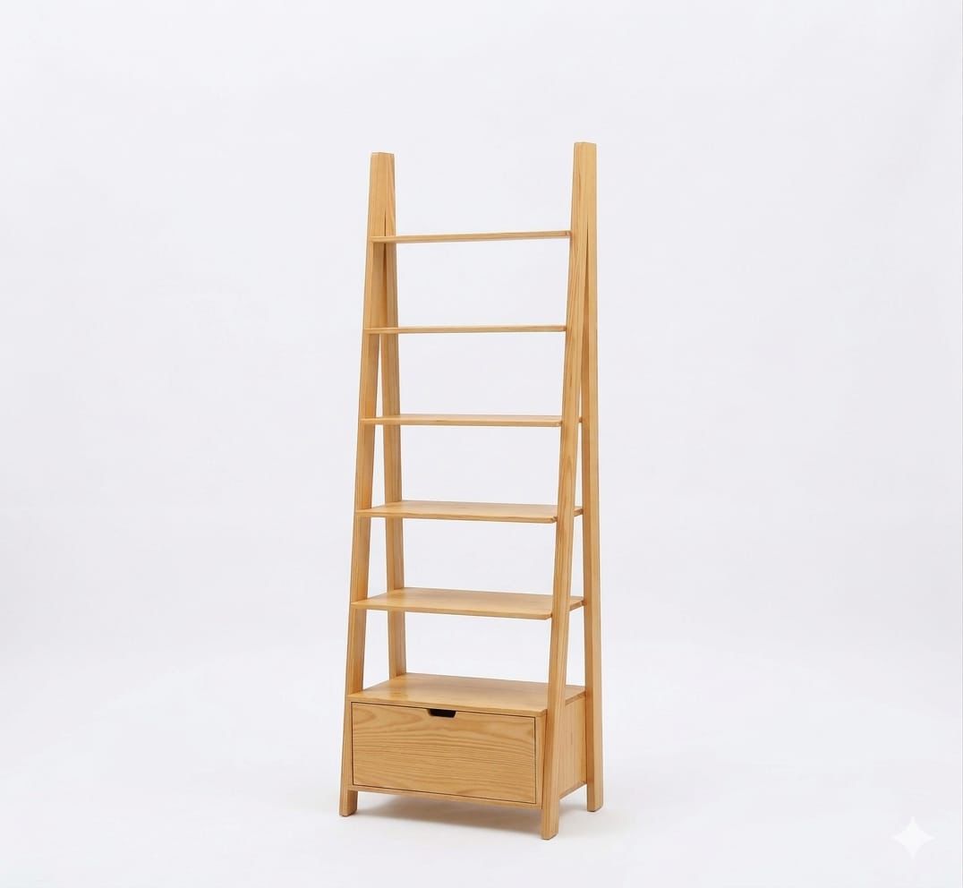 Wooden Ladder Book Shelf