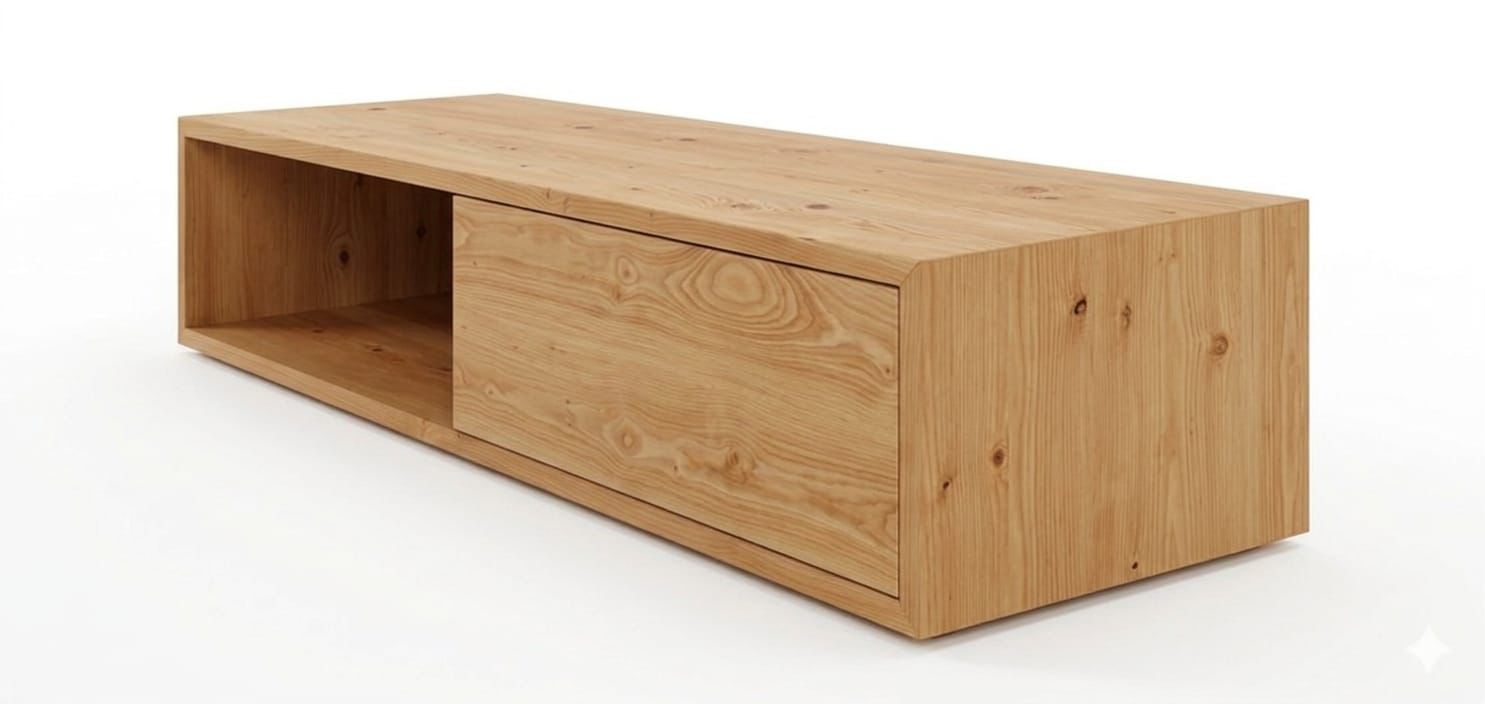 Minimalist TV Unit Pine Wood