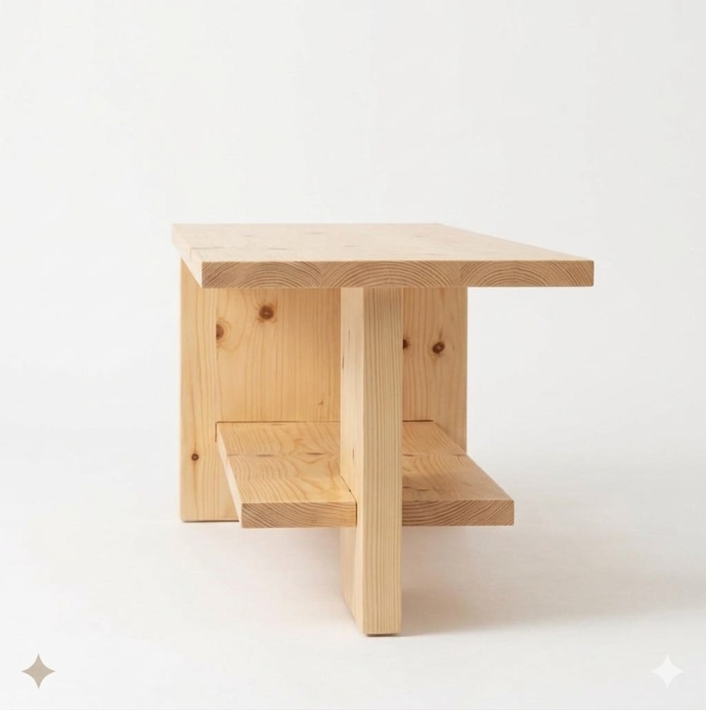 Modern Bench All Wooden
