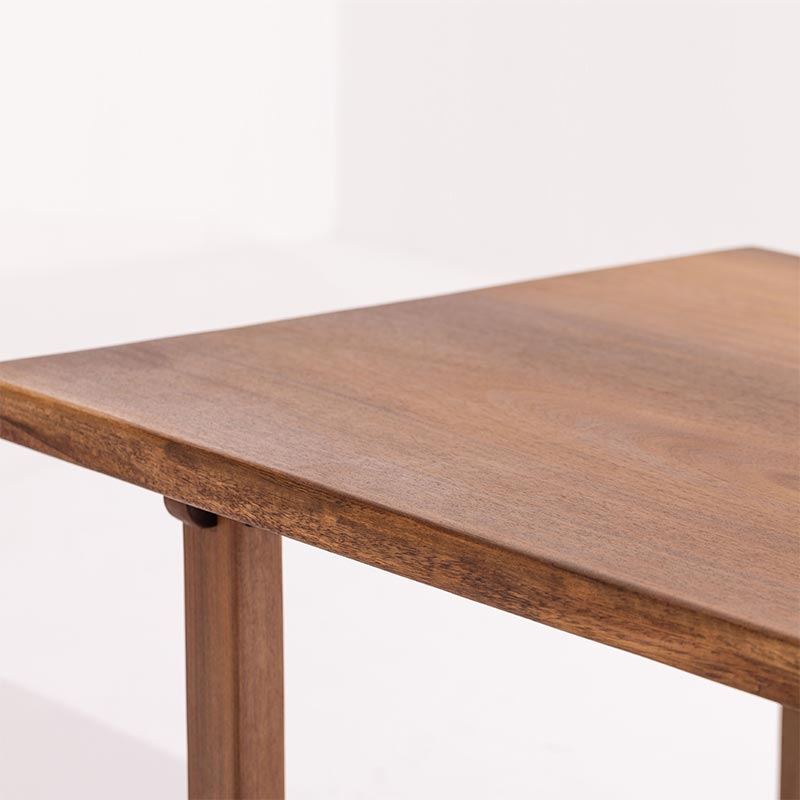 Live Edge Wood Dining Table with Wooden Legs